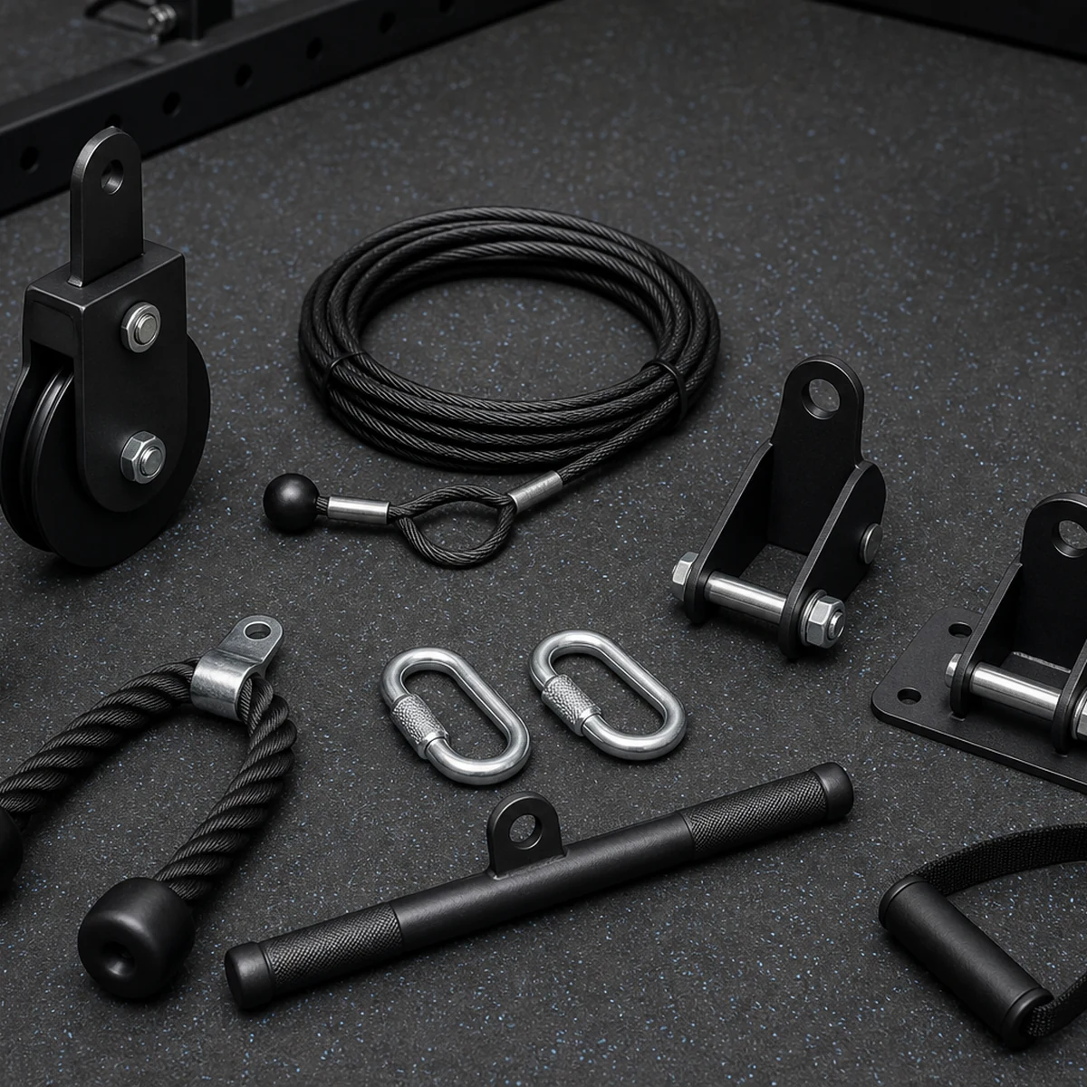 home gym equipment Rack Attachment Aluminum Pulley Set