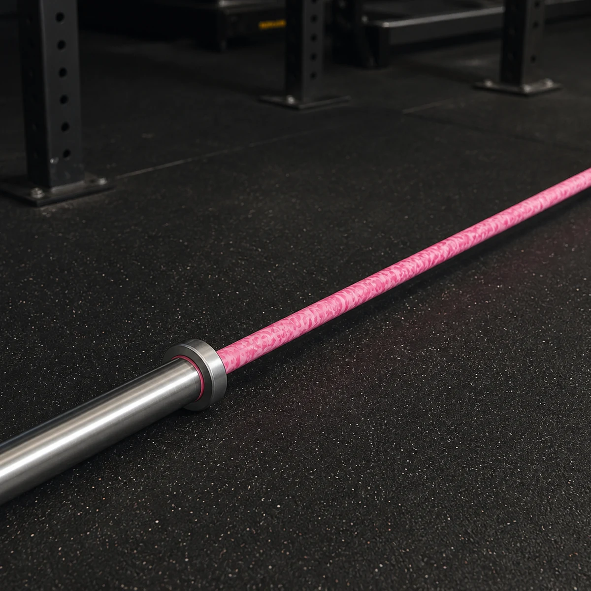 home gym equipment 15kg Pink Leopard Olympic Training Barbell